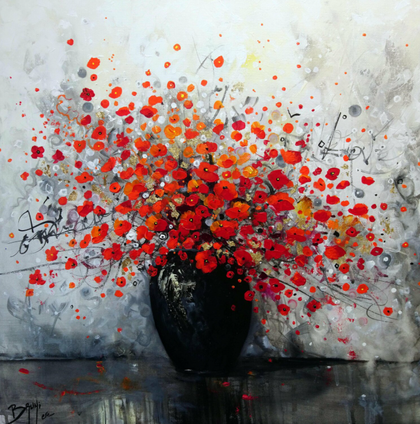 Burst of red flowers. Eric Bruni