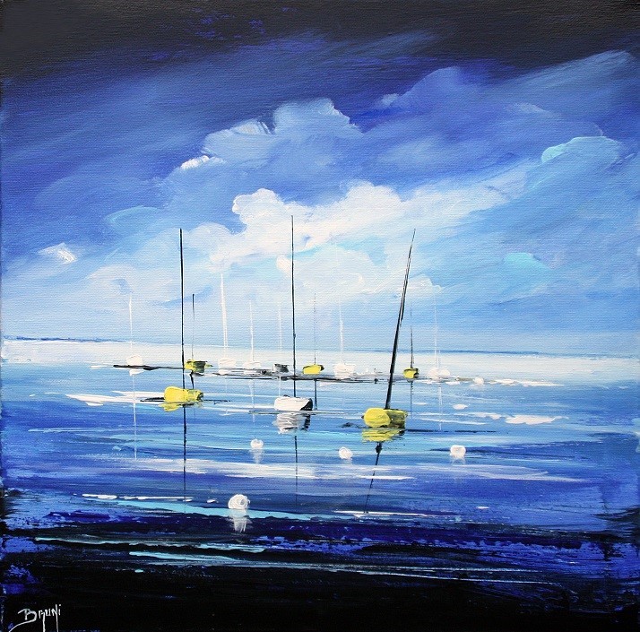 Tableau peinture bateaux