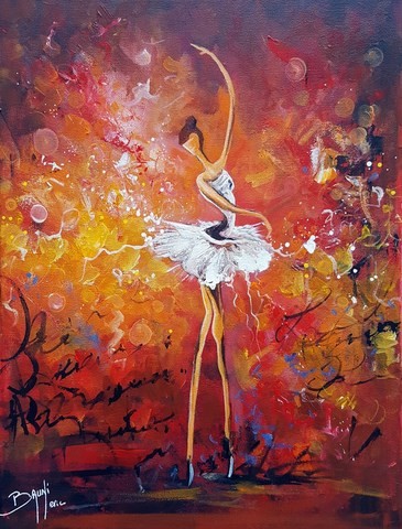Peinture danseuse classique - Copyright Bruni Eric.