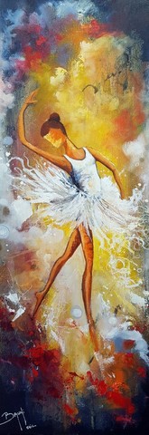 Tableau peinture danseuse étoile - Copyright Bruni Eric.
