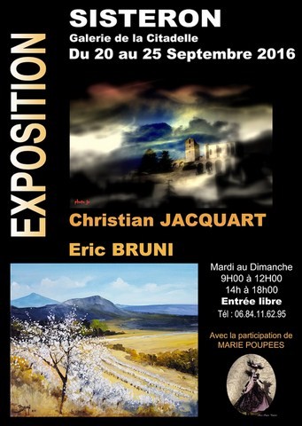 Exposition des artistes E.Bruni et C.Jacquart à Sisteron