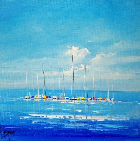 Les bateaux - Peinture Eric Bruni